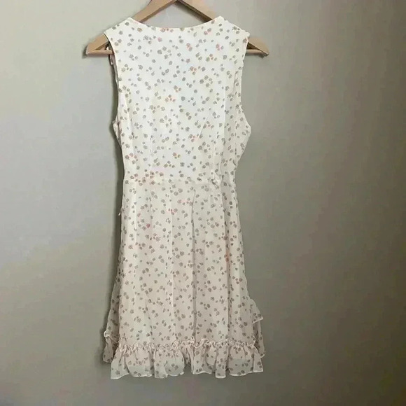 LUSH Printed Sleeveless Wrap Mini Dress Size Small - Picture 11 of 11